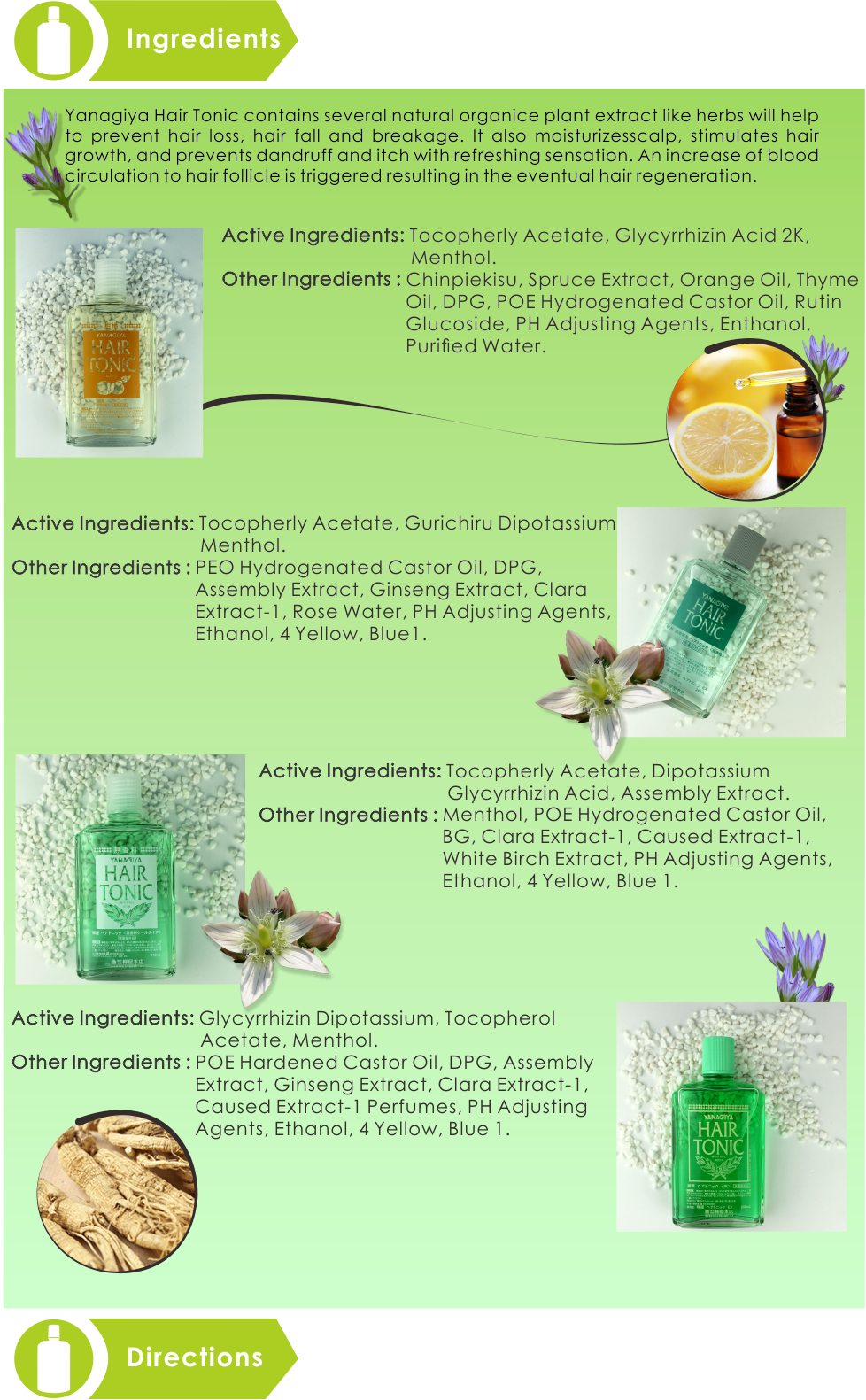 Thumbnail: Yanagiya-Hair Tonic 240ml-Stimulates hair growth-Prevent dandruff-Made in Japan