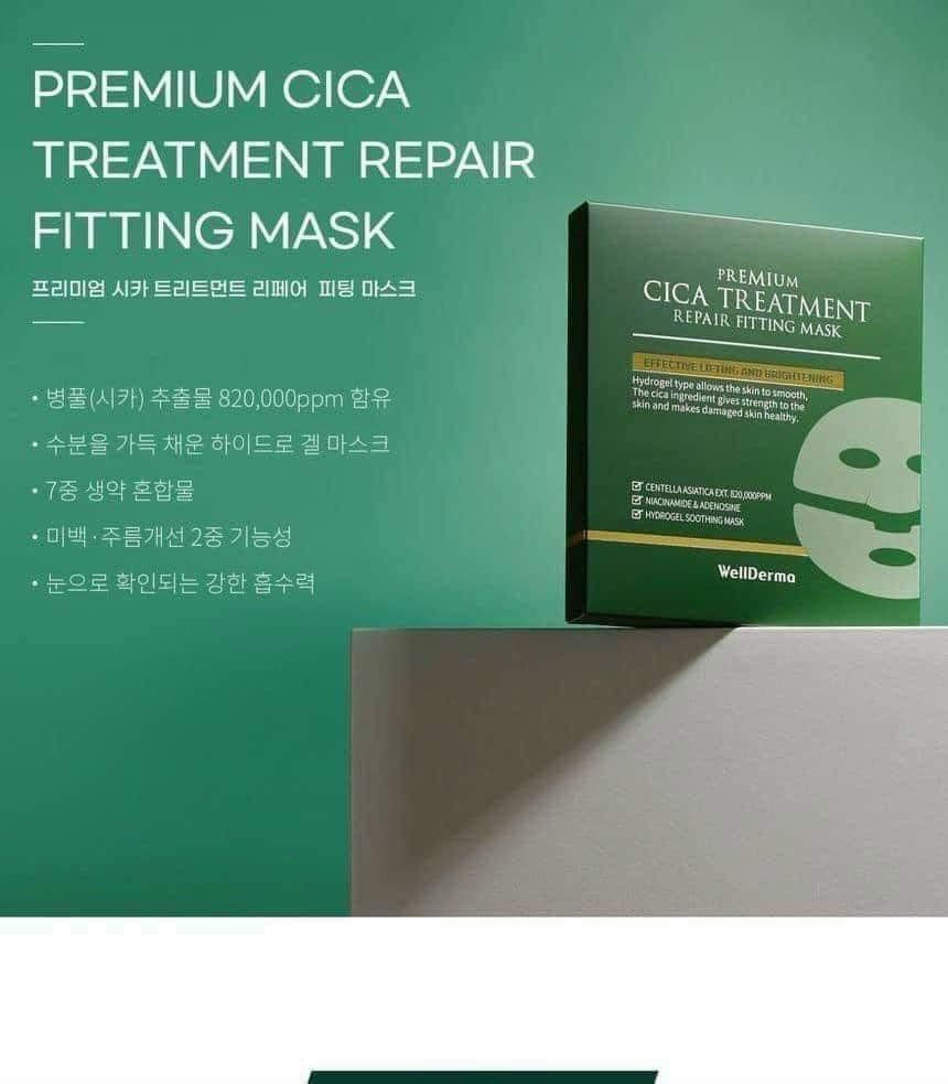Thumbnail: WellDerma Premium Cica Treatment Repair Fitting Mask