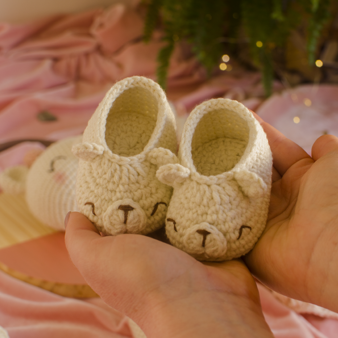Receitas sapatinhos de crochê - AmigurUrsos