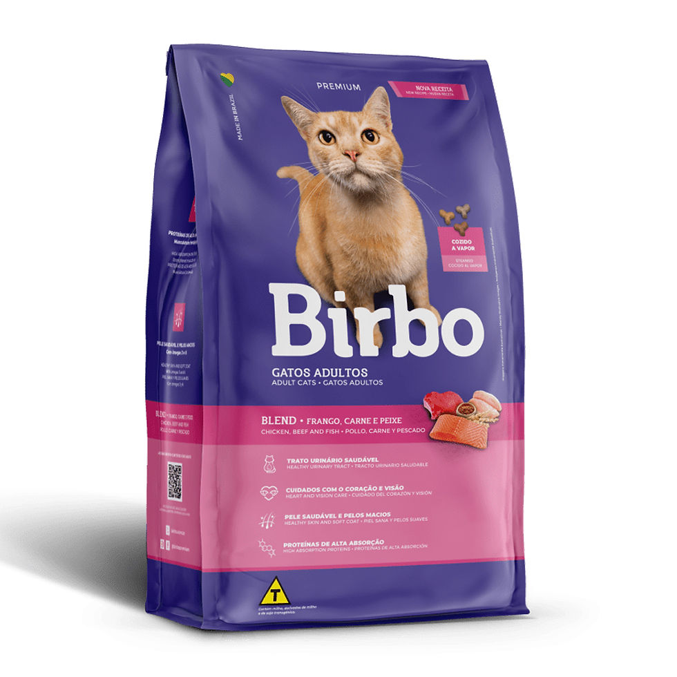 Birbo Gatos Adultos Blend Pollo, Carne Y Pescado