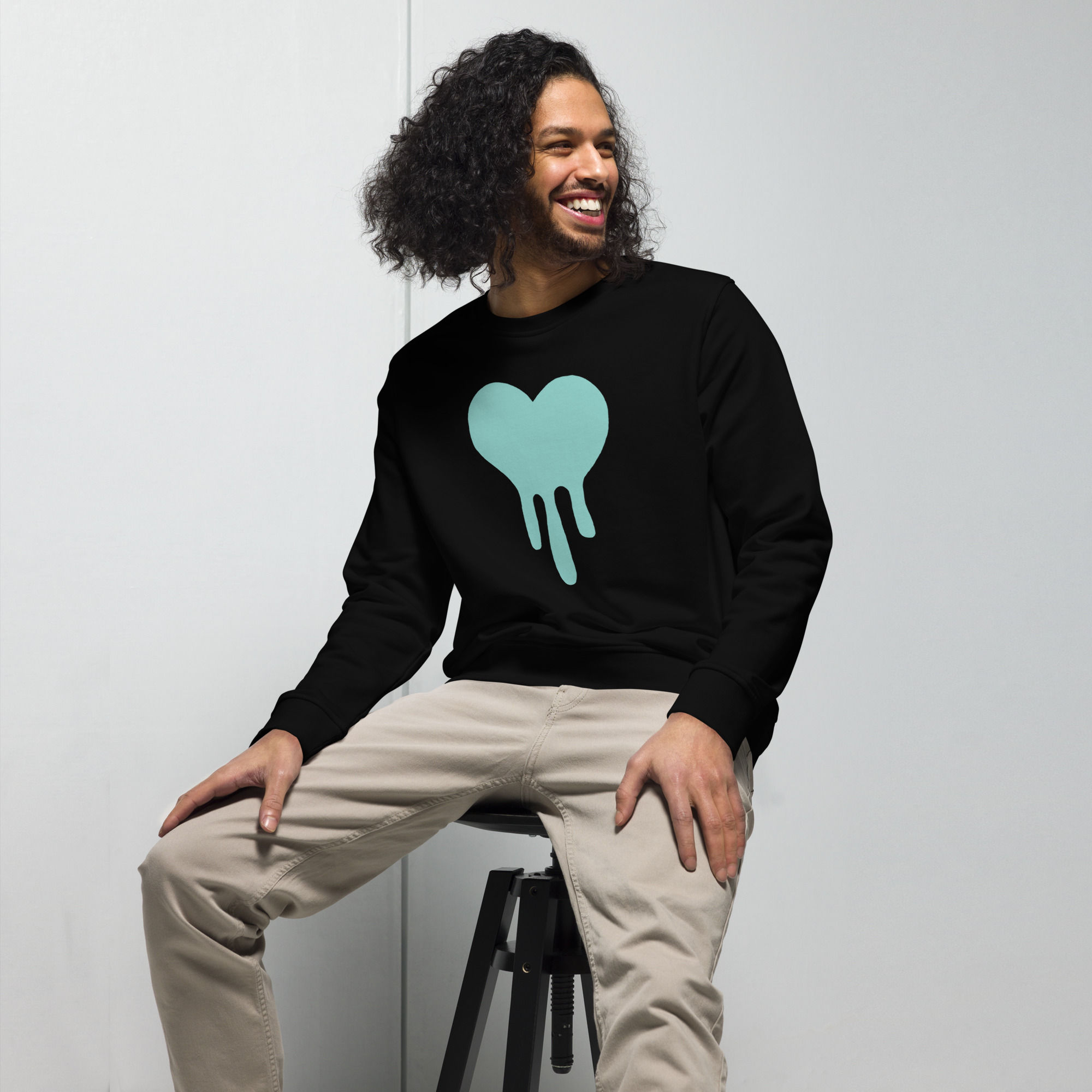 HEART MELT (ORGANIC SWEATSHIRT - OCEAN)