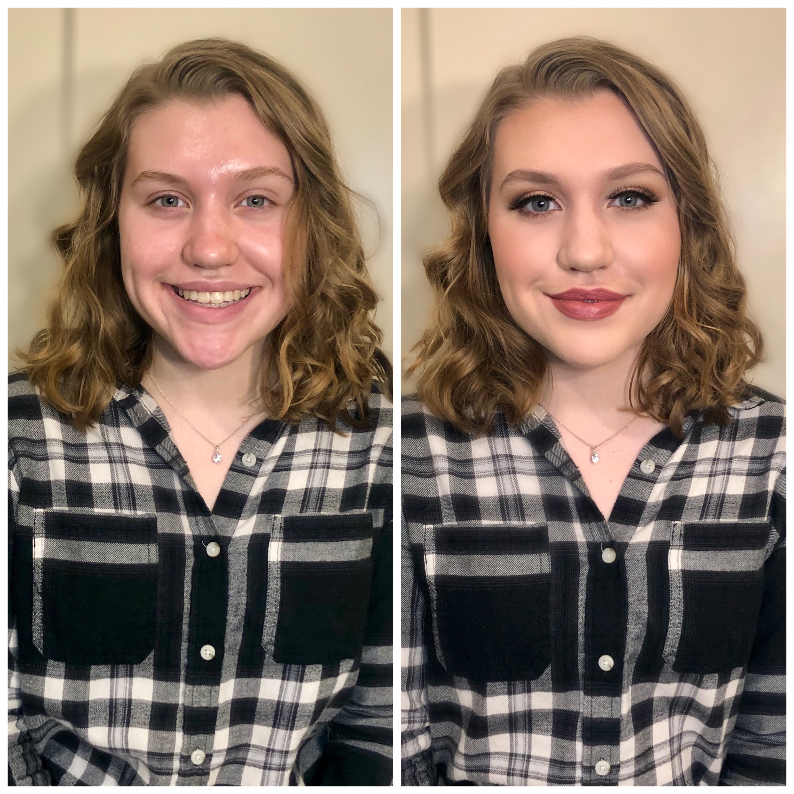 Before and After Makeup Columbus, Ohio Makeup By Tatum