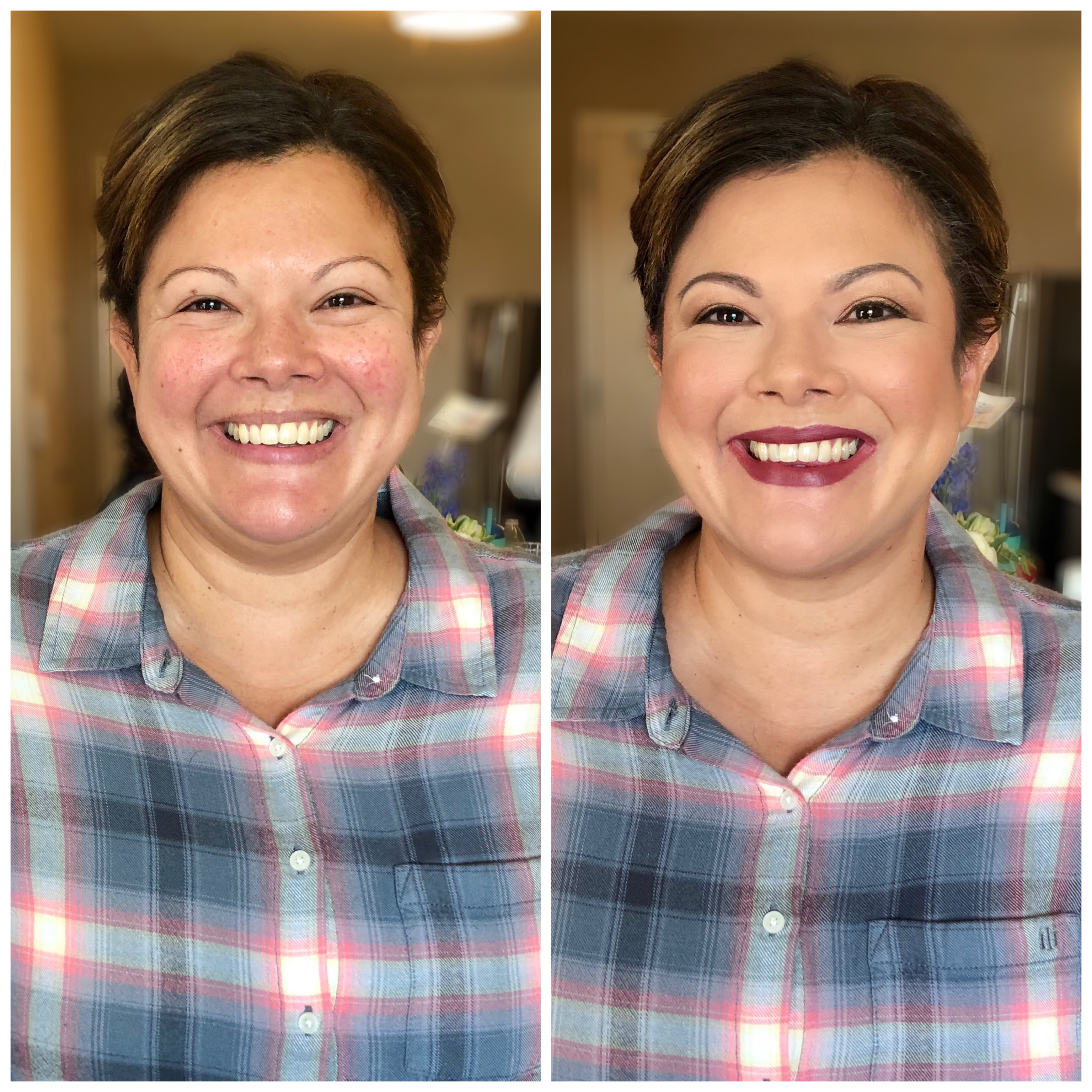 Before and After Makeup Columbus, Ohio Makeup By Tatum