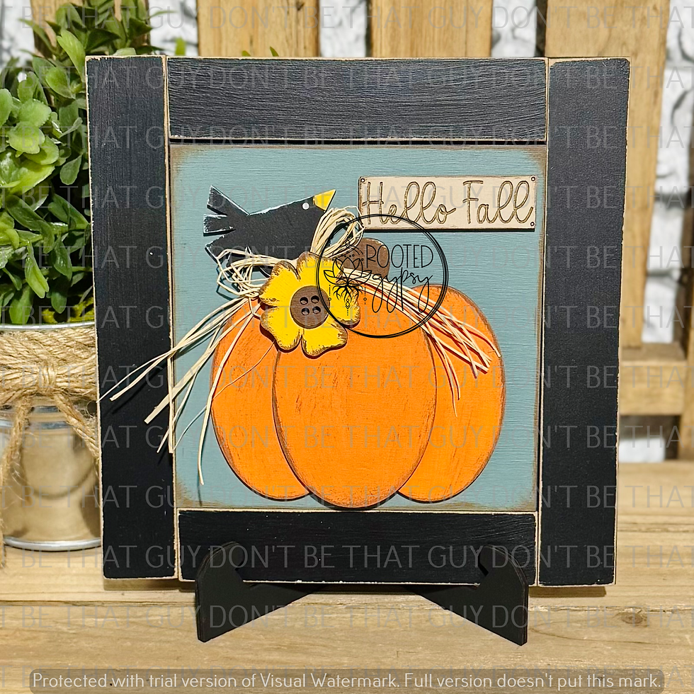 Thumbnail: Interchangeable Hello Fall Mini Sign