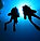 Silhouette of Scuba Divers