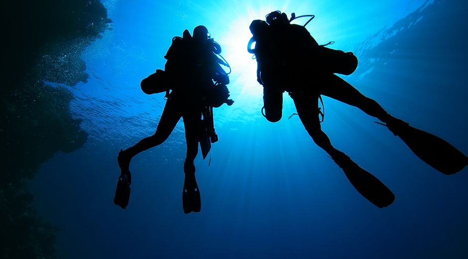 Silueta de Scuba Divers