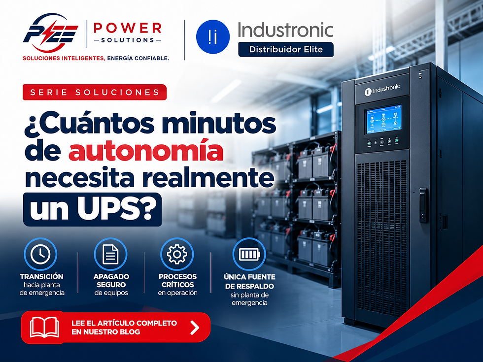 ⚡ Serie Soluciones | ¿Cuántos minutos de autonomía del UPS?