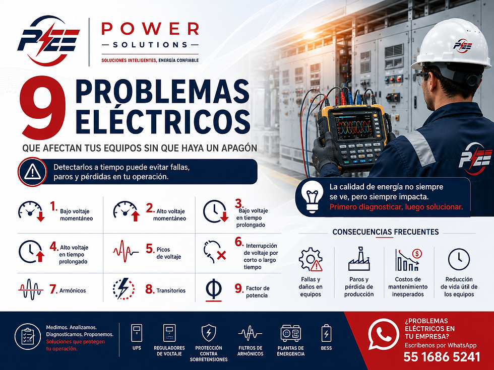 9 problemas eléctricos que pueden estar afectando tus equipos sin que exista un apagón