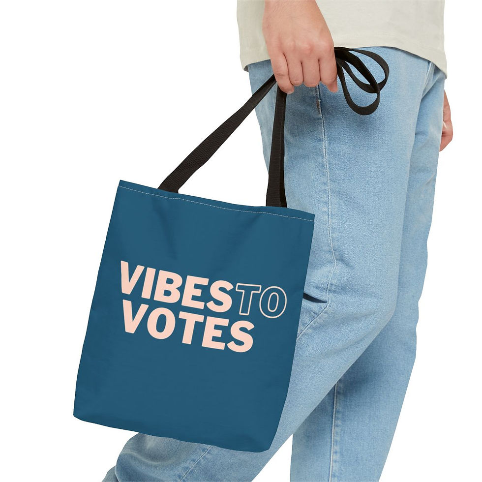 Thumbnail: "Vibes to Votes" Hype Women for Harris Tote Bag 