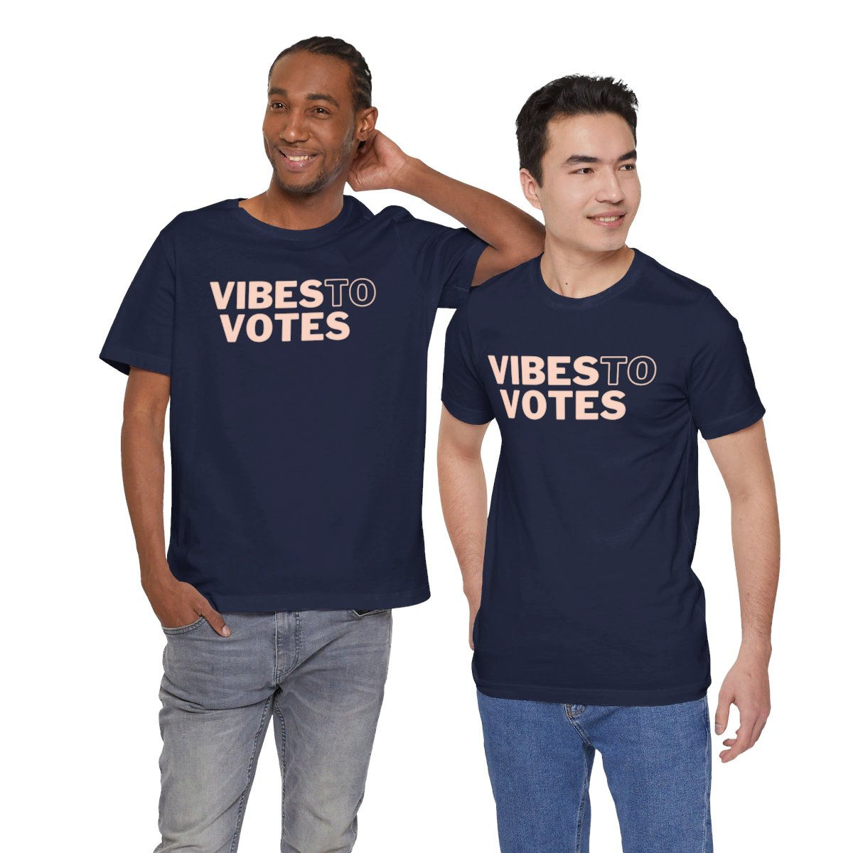 "Vibes to Votes" Hype Women for Harris Unisex Jersey Short Sleeve Tee