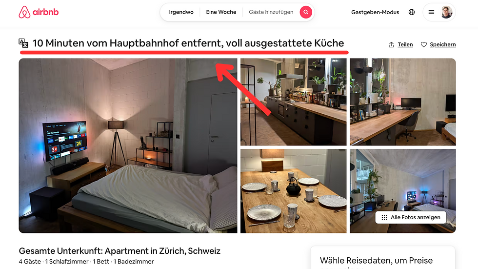 Der perfekte Airbnb-Titel: Wie du Gäste mit den richtigen Worten anziehst