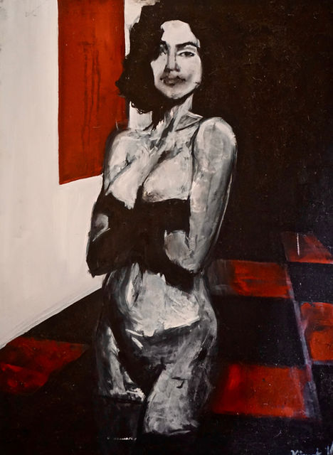 Original artwork, figurative painting and sculpture by artist Vincent Cordelle inspired by Hugo Crosthwaite, Manuel Neri, Cecilia Miguez