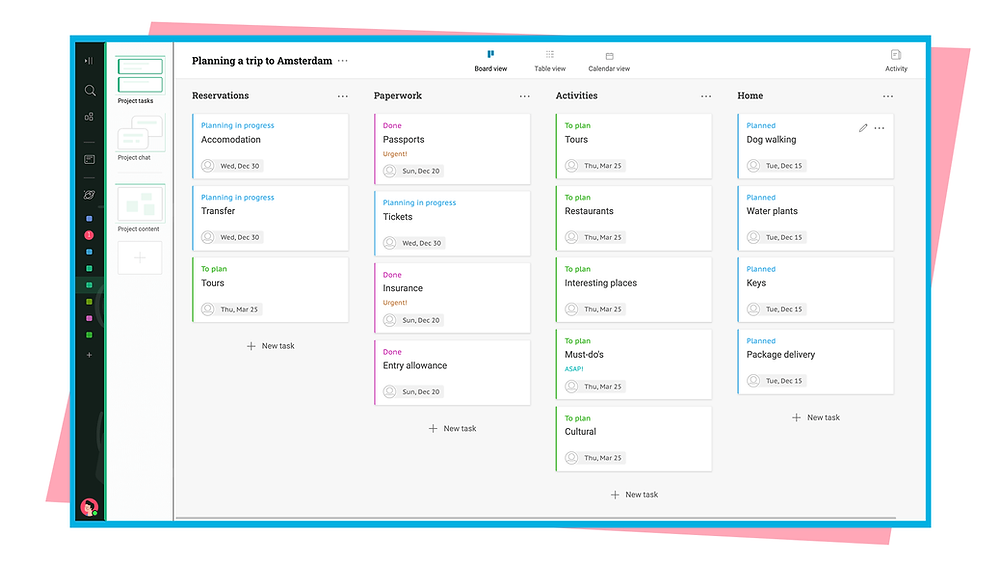 Organize your vacation on a Kanban board
