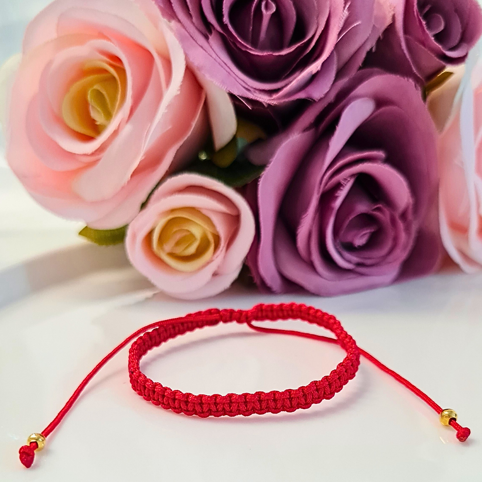 Miniatura: Pulsera tejida hilo Rojo
