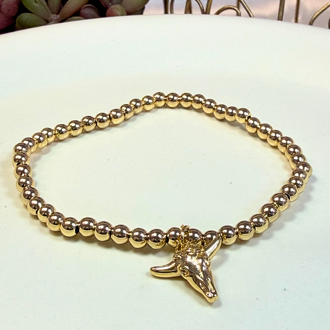 Pulsera de Bolitas Cabeza de Toro