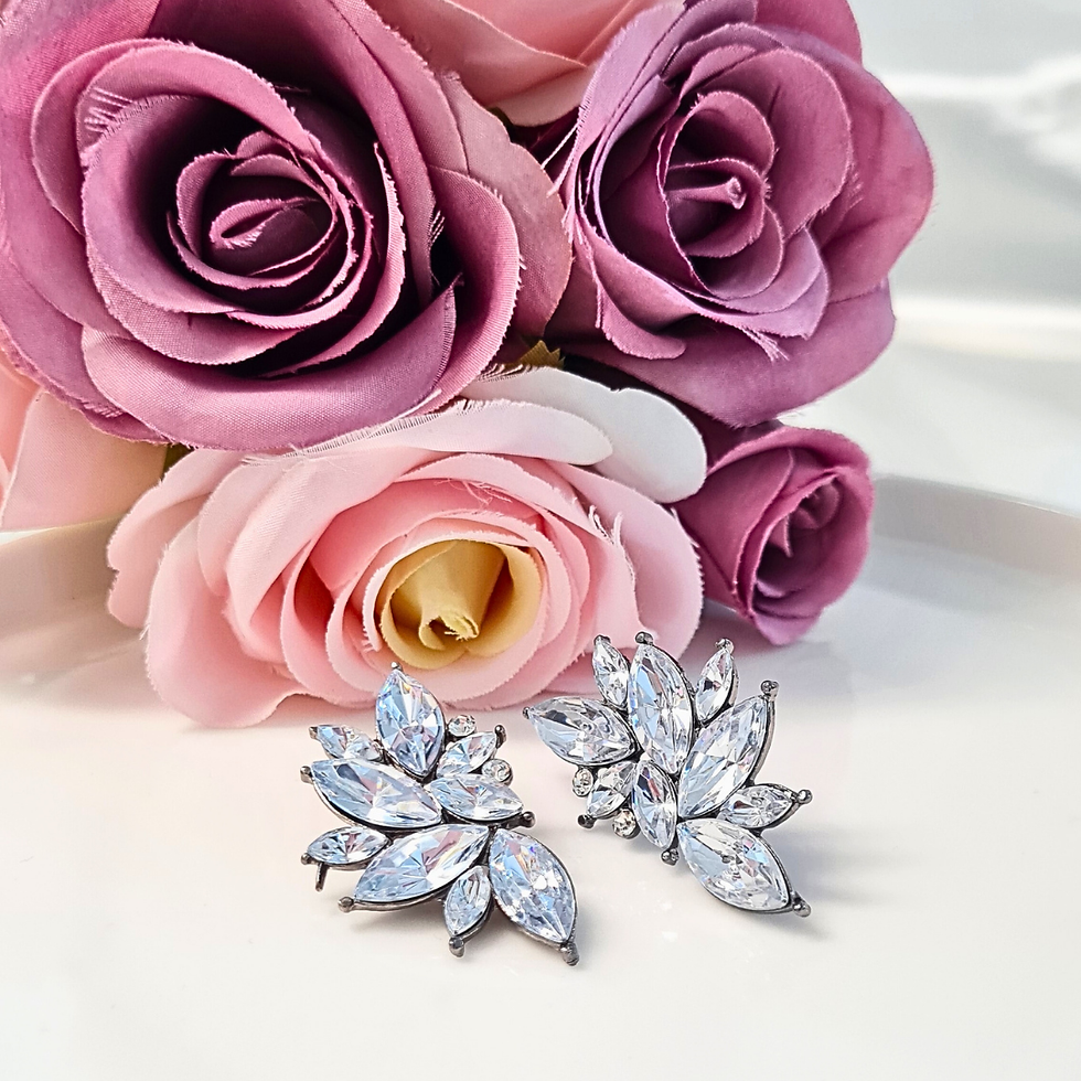 Miniatura: Aretes Flor Blanca