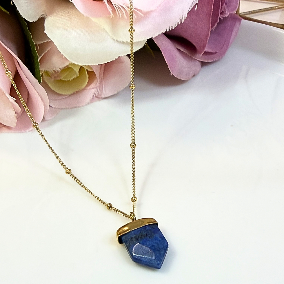 Miniatura: Collar Cuarzo Azul