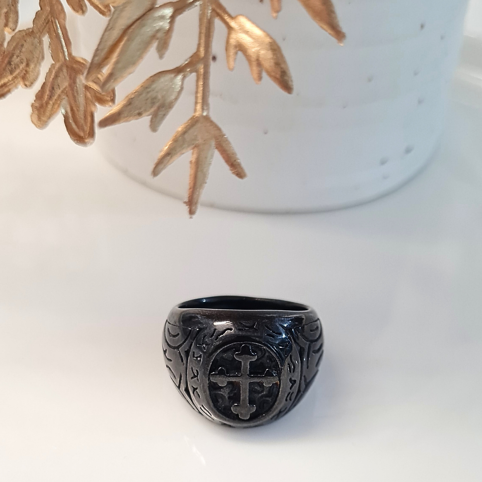 Miniatura: Anillo Cruz Negro
