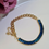 Miniatura: Pulsera Karina Dorada Azul