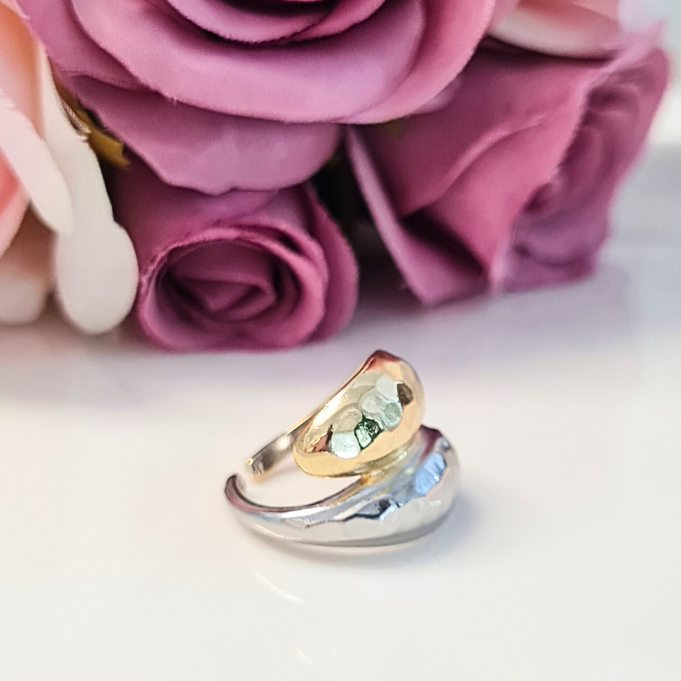 Miniatura: Anillo Gotas Facetadas