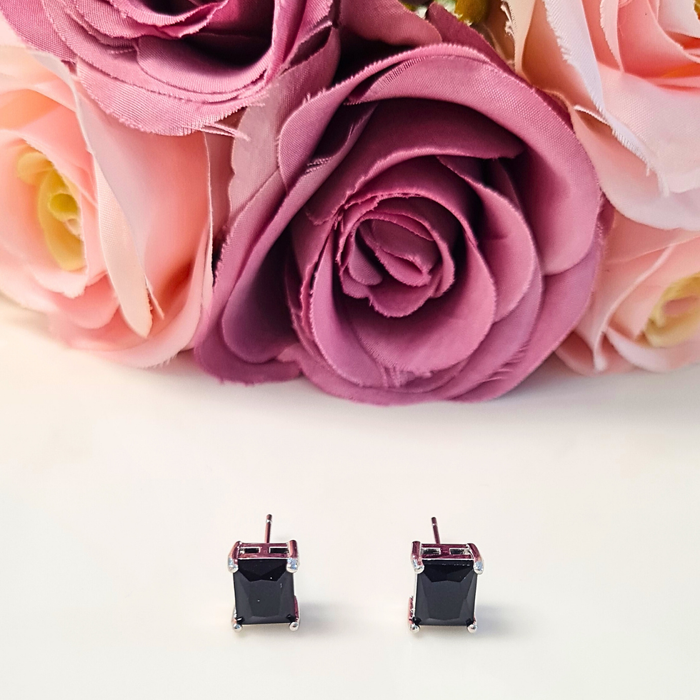 Miniatura: Aretes Rectángulo Negro