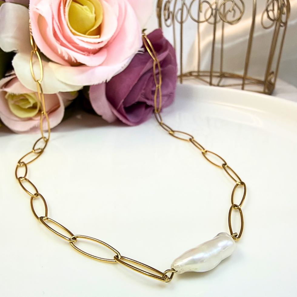 Miniatura: Gargantilla Chunky Perla