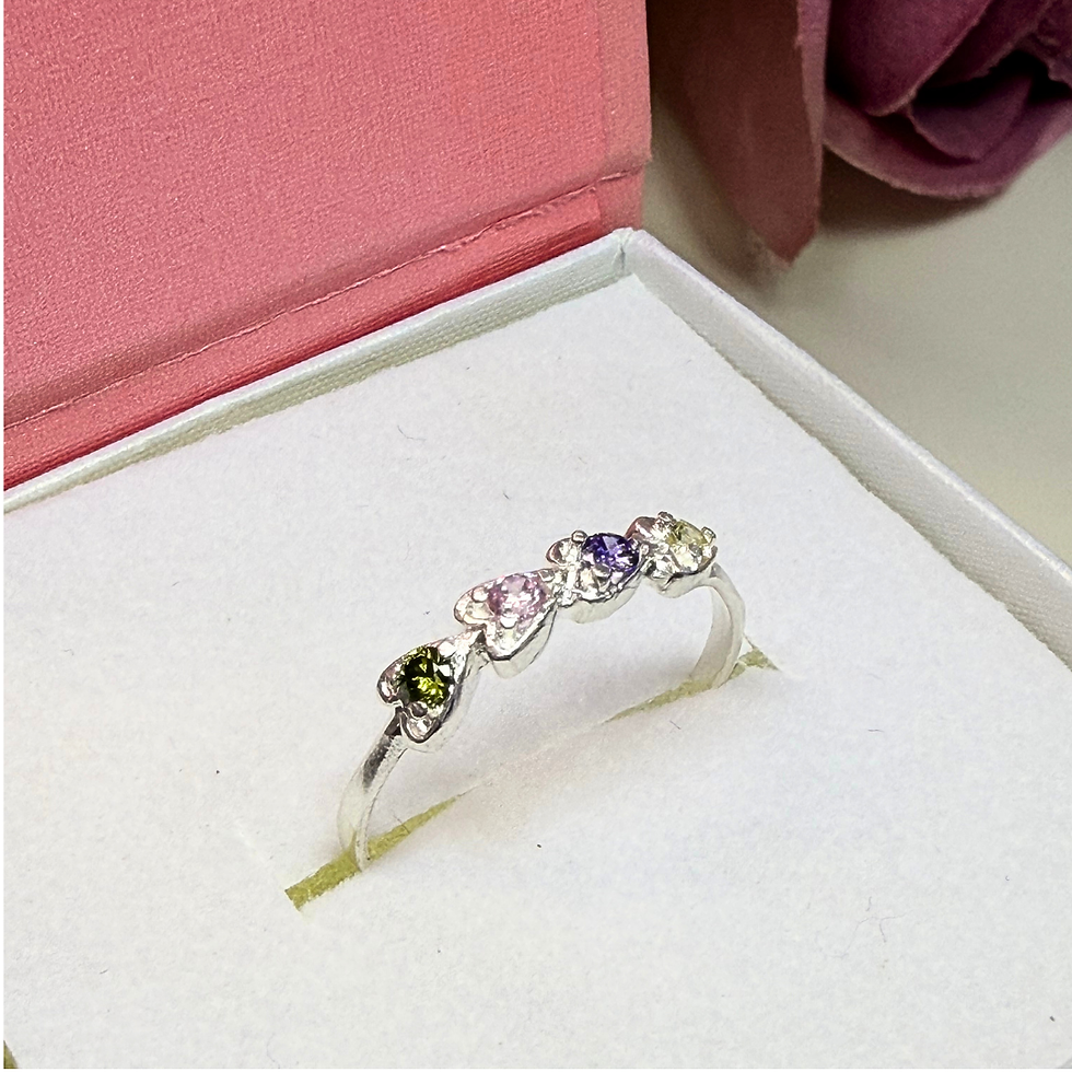 Miniatura: Anillo Corazones Multicolor