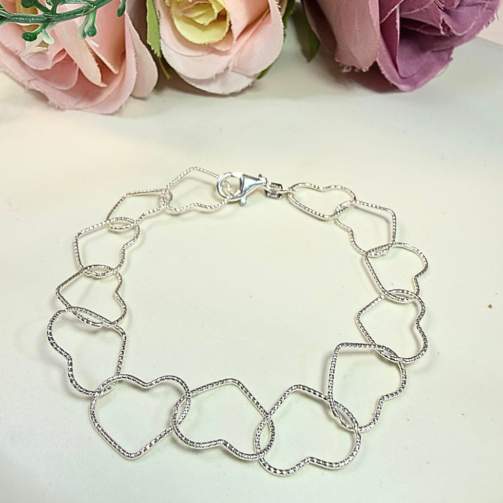 Miniatura: Pulsera Eslabón Corazones