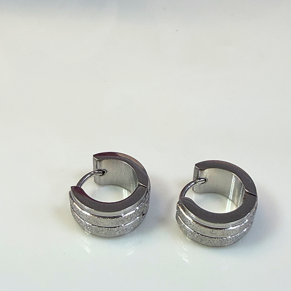 Miniatura: Huggie Craquelado Plateado