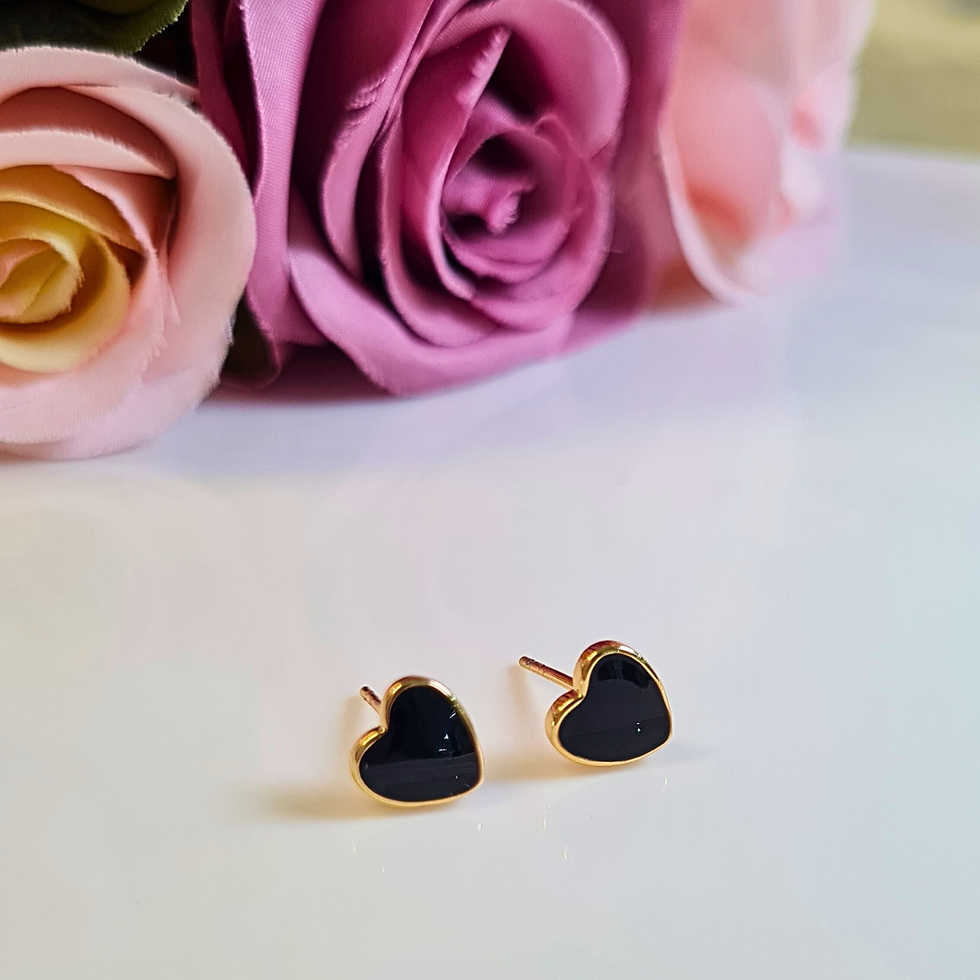 Miniatura: Aretes Corazón Negro