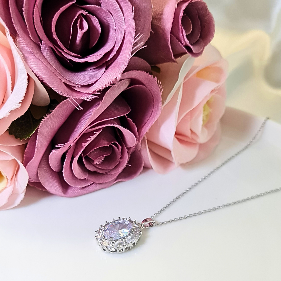 Miniatura: Gargantilla Gota Princesa Plateada