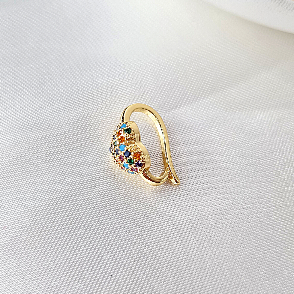 Miniatura: Piercing Corazón Zirconia Arcoiris