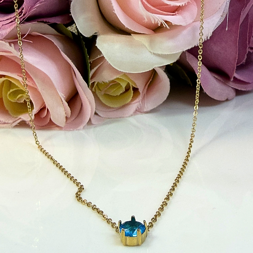 Miniatura: Gargantilla Teresa Azul Cielo