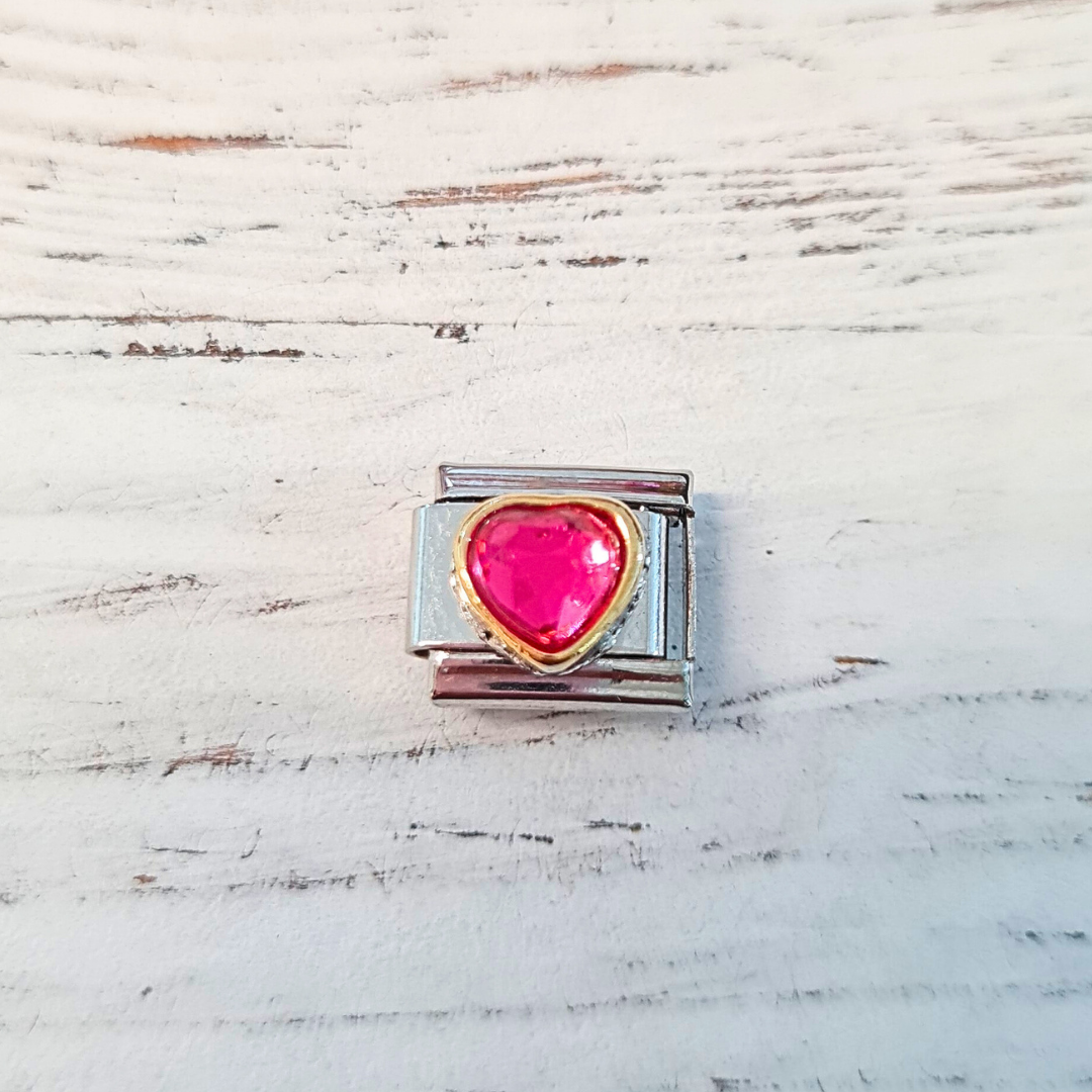 Dije Corazón Rosa
