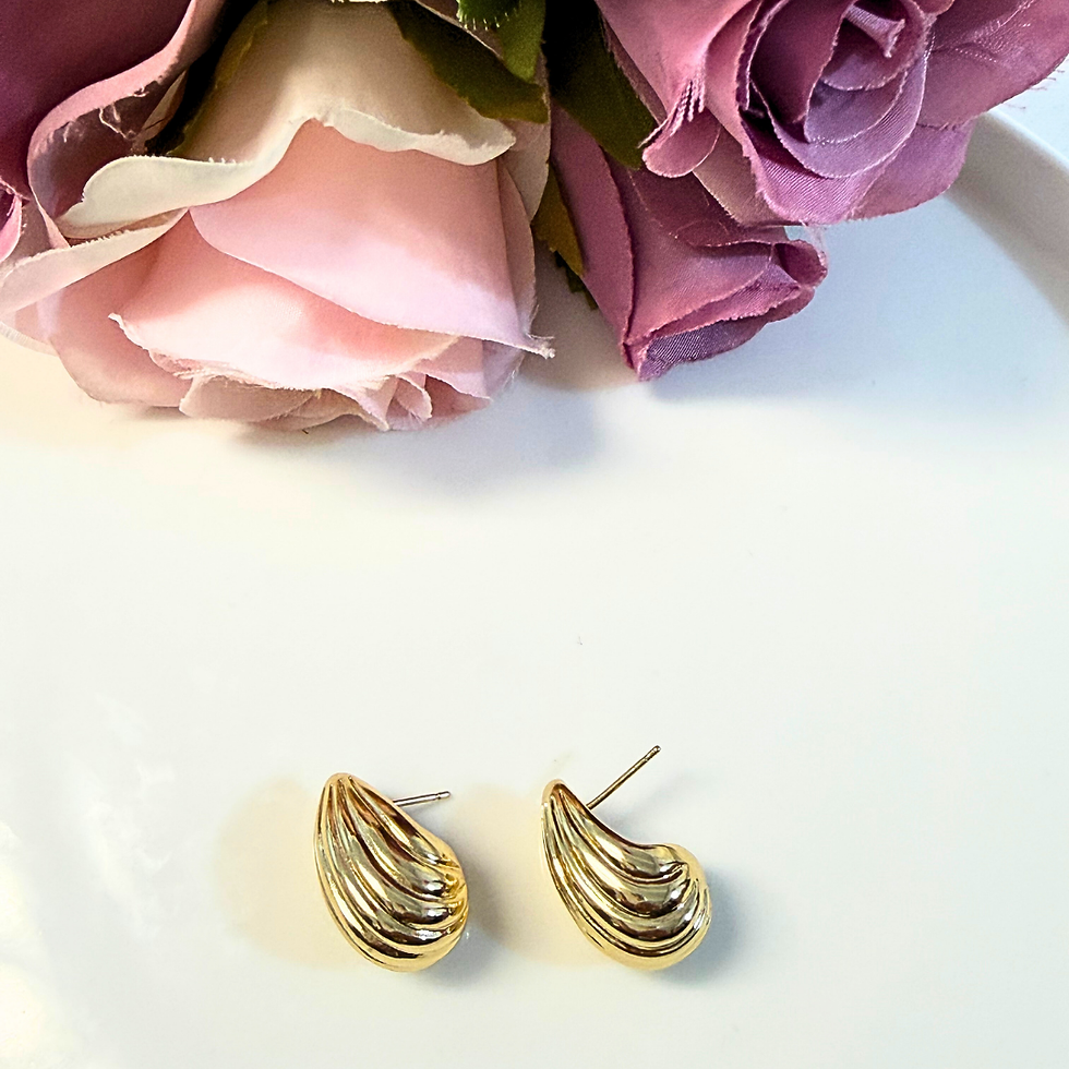Miniatura: Aretes Gota Dorados