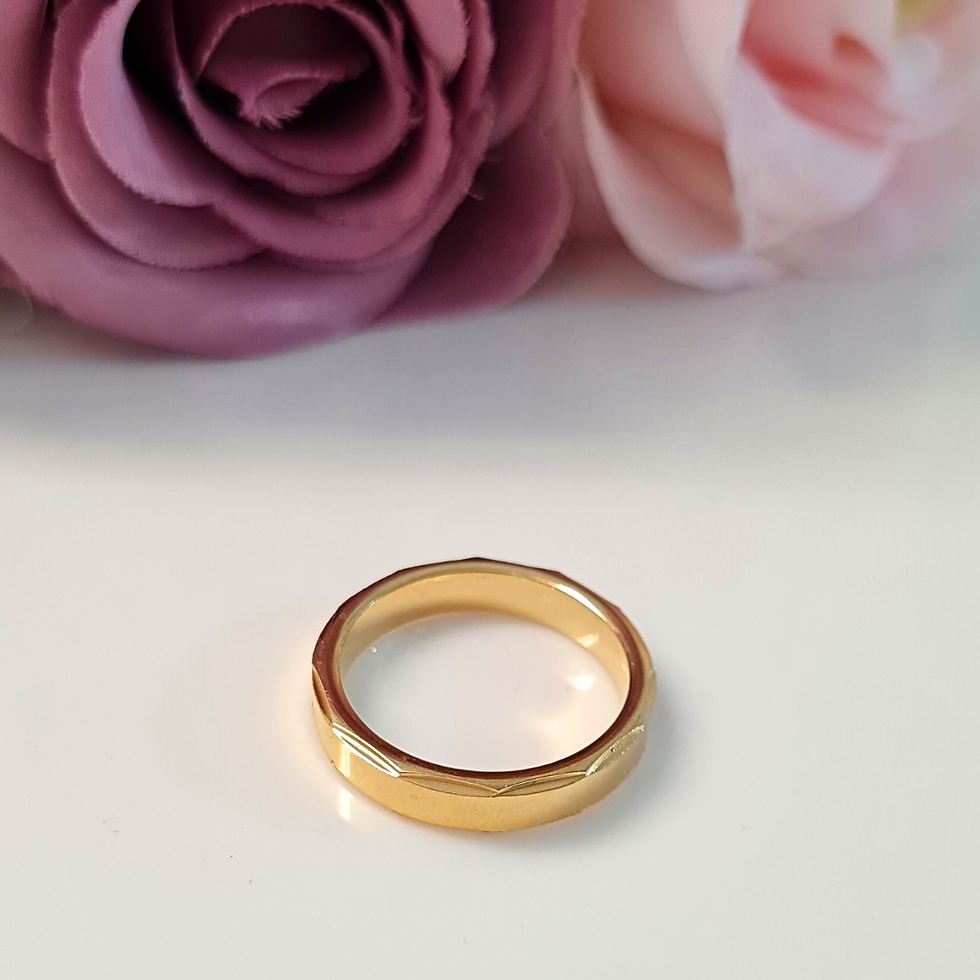 Miniatura: Anillo Liso Facetado D