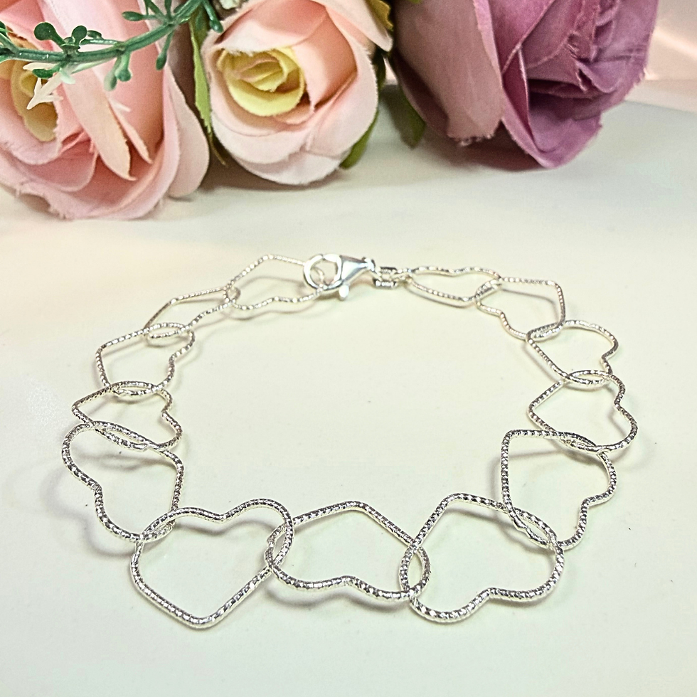 Miniatura: Pulsera Eslabón Corazones