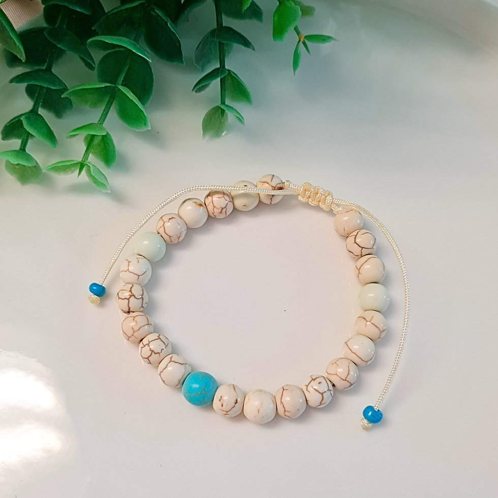 Miniatura: Pulsera Howlita con Turquesa