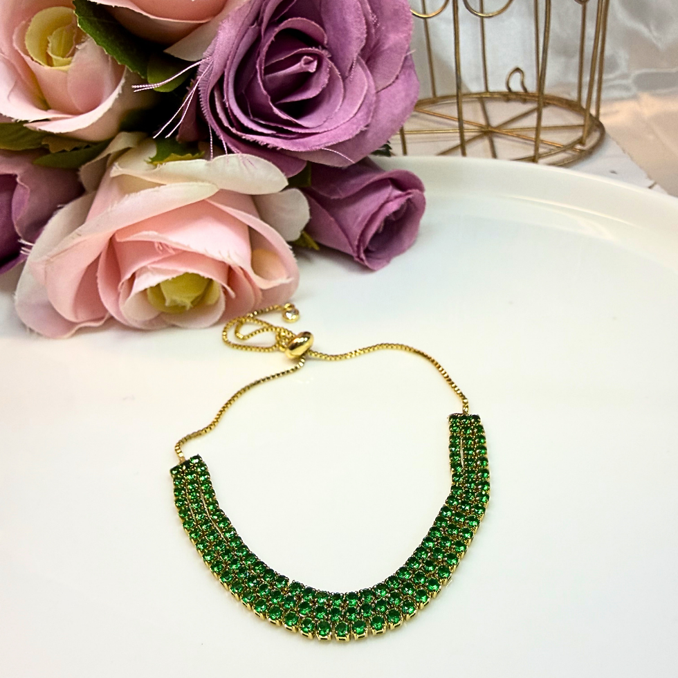 Miniatura: Pulsera Tenis Triple Verde