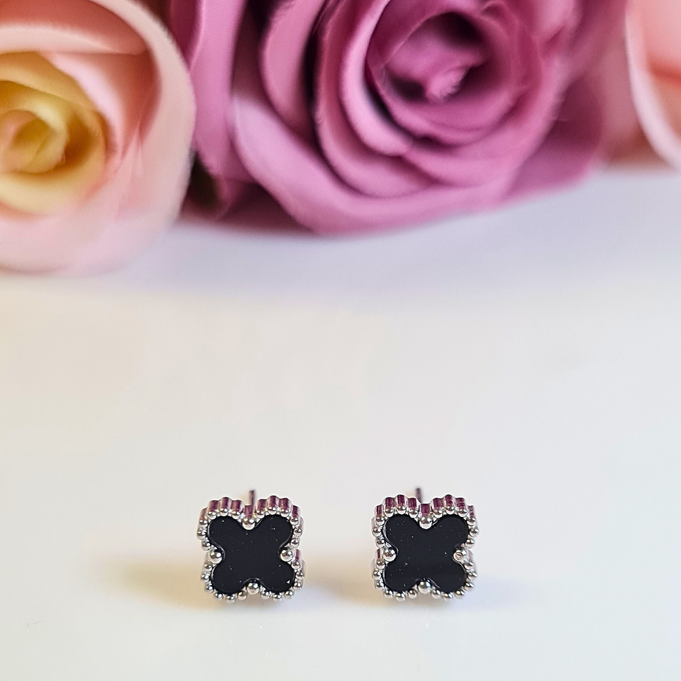 Miniatura: Aretes Flor Negra