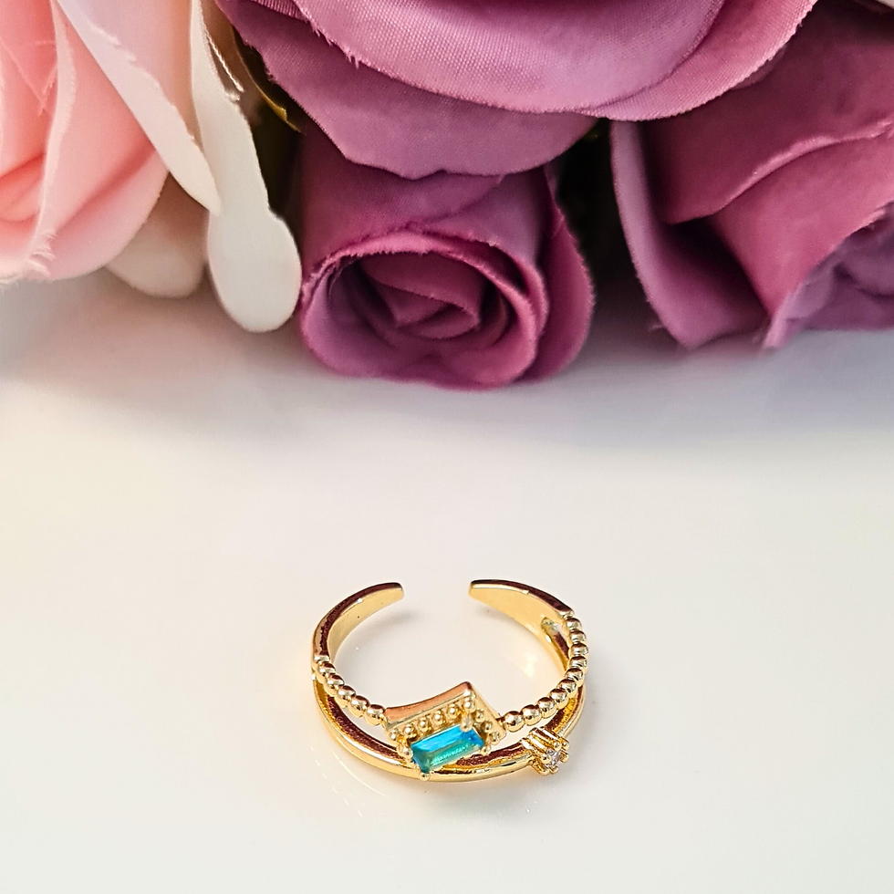 Miniatura: Anillo Valentina Azul Turquesa
