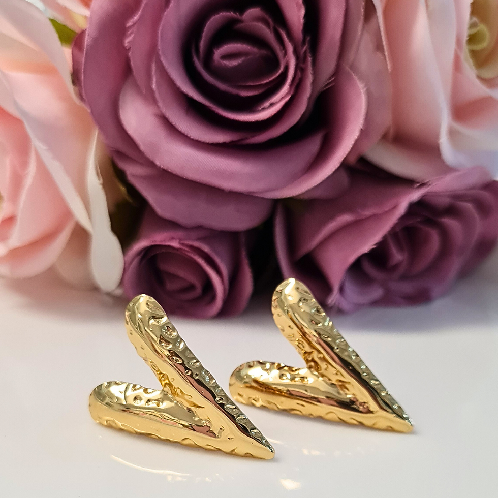 Miniatura: Aretes Corazón Grabados