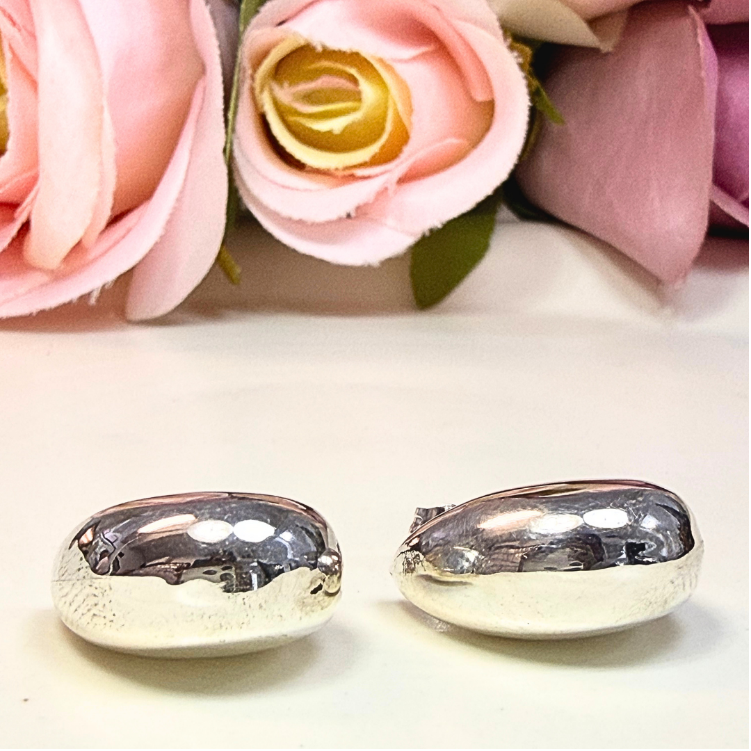 Aretes Gota Plateados