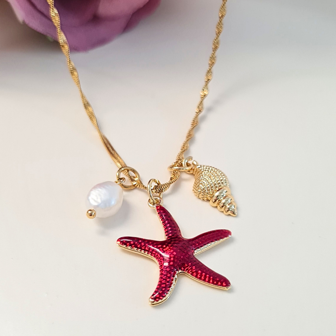 Gargantilla Estrella de Mar Roja
