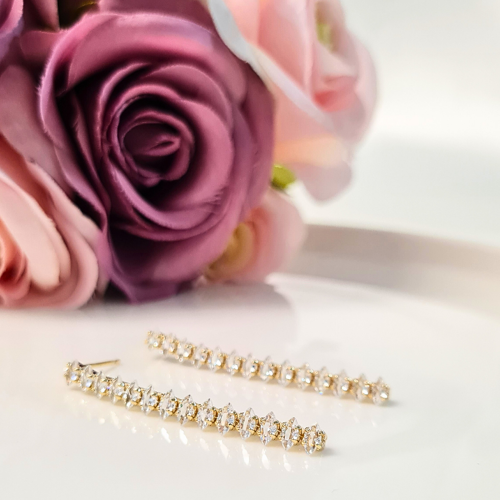 Miniatura: Aretes Chapa de Oro Largo