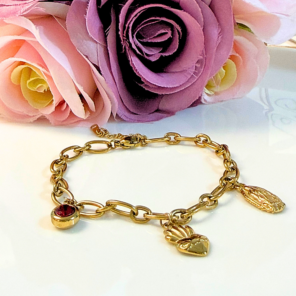 Miniatura: Pulsera Virgen con Sagrado Corazón
