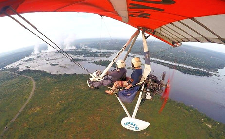 microlight flight above the falls- victoria falls serious fun