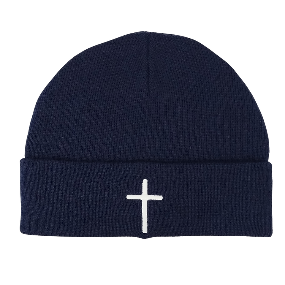 Gorros Personalizados para Inverno - Dalura - Gorro com uma cruz Bordada
