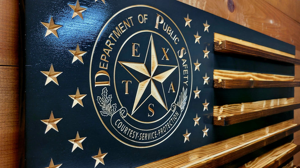 Thumbnail: Texas DPS Dept of Public Safety Challenge Coin Display Flag, Holds 90-100 Coins