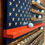 Thumbnail: Thin Red Line Golf Ball Wooden Flag Display, Holds 87 Golf Balls